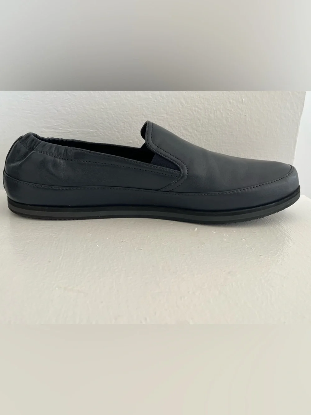 Prada Blue Leather Slip-On Driving Loafers - Picture 5 of 6